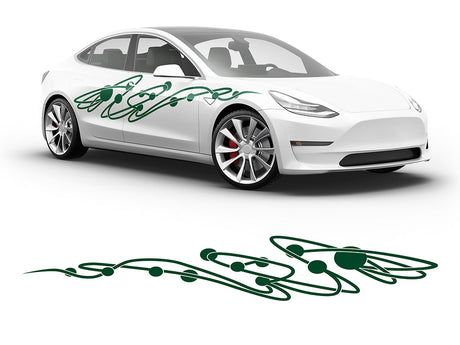 3M Dark Green Jupiter Body Graphic~Full Side Auto Decal Kit~0