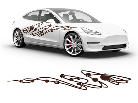3M Brown Jupiter Body Graphic~Full Side Auto Decal Kit~0