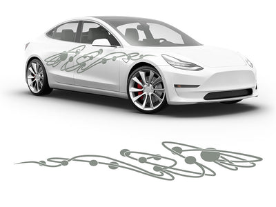 3M Light Gray Jupiter Body Graphic~Full Side Auto Decal Kit~0