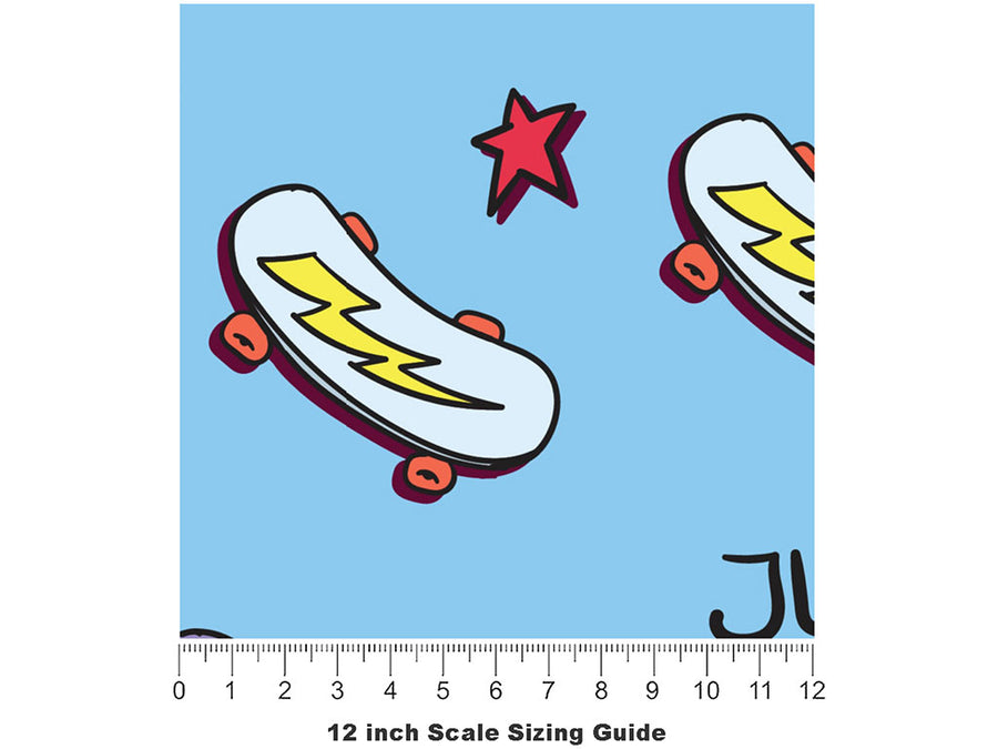 Just Cool Sport Vinyl Film Pattern Size 12 inch Scale~Rwraps Just Cool Sport Sizing Chart~2