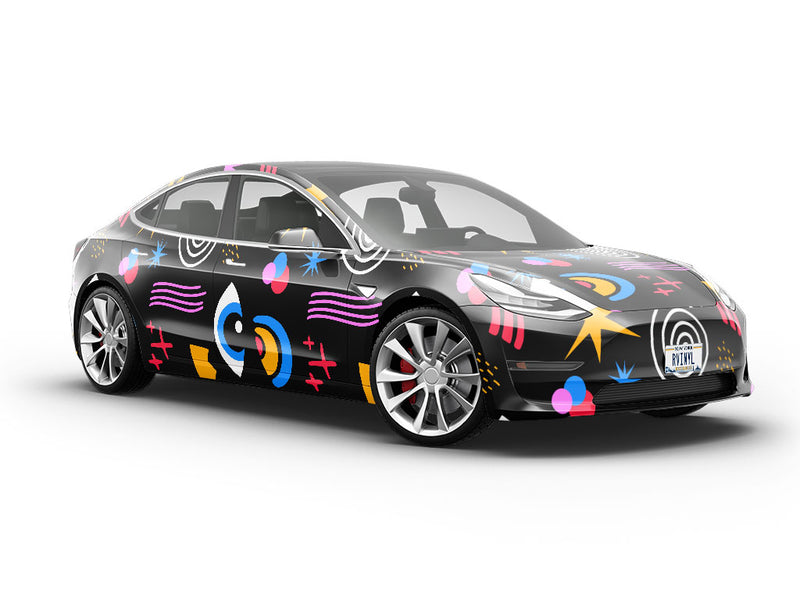 Just Drive Abstract Vehicle Vinyl Wrap