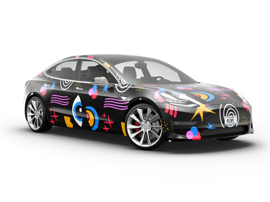 Just Drive Abstract Vehicle Vinyl Wrap