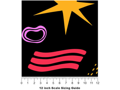 Just Drive Abstract Vinyl Film Pattern Size 12 inch Scale~Rwraps Just Drive Abstract Sizing Chart~2