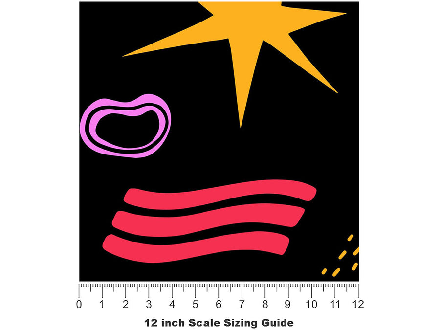 Just Drive Abstract Vinyl Film Pattern Size 12 inch Scale~Rwraps Just Drive Abstract Sizing Chart~2