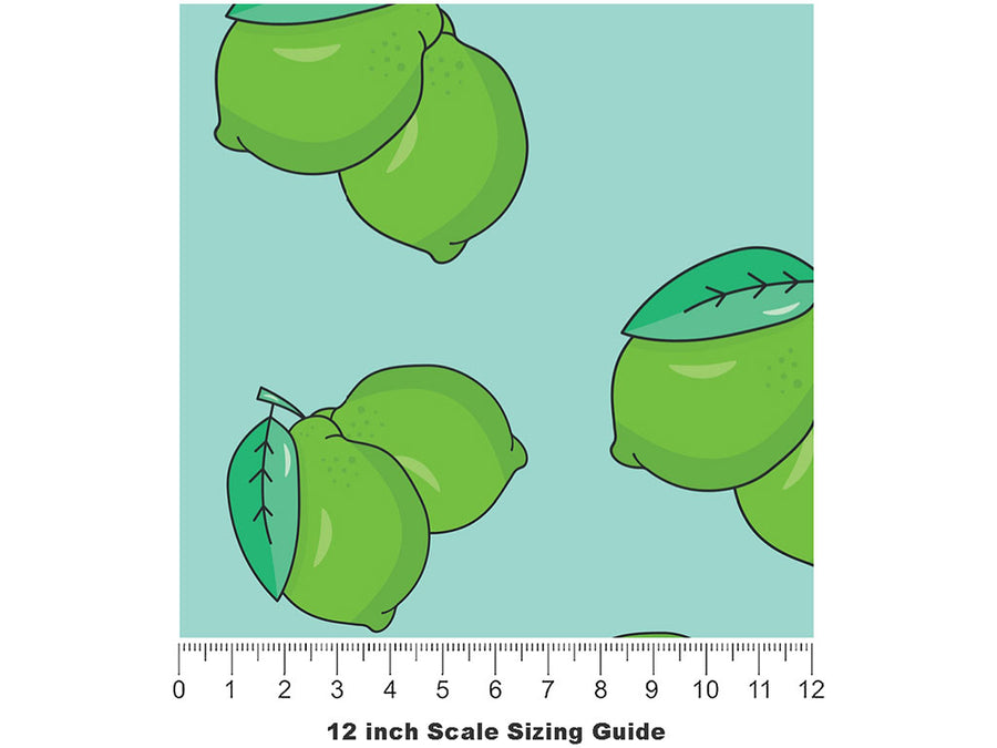 Kaffir  Fruit Vinyl Film Pattern Size 12 inch Scale~Rwraps Kaffir  Fruit Sizing Chart~2