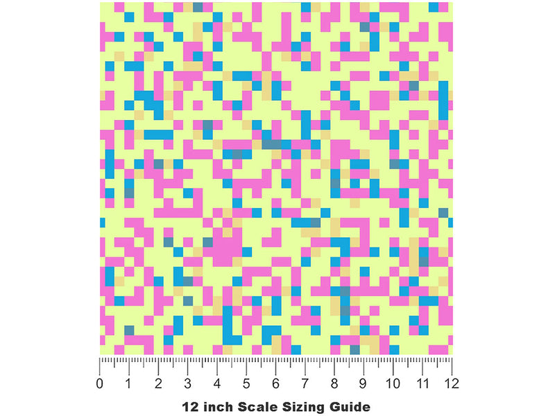 Kalamata Olive Pixel Vinyl Film Pattern Size 12 inch Scale~Rwraps Kalamata Olive Pixel Sizing Chart~2