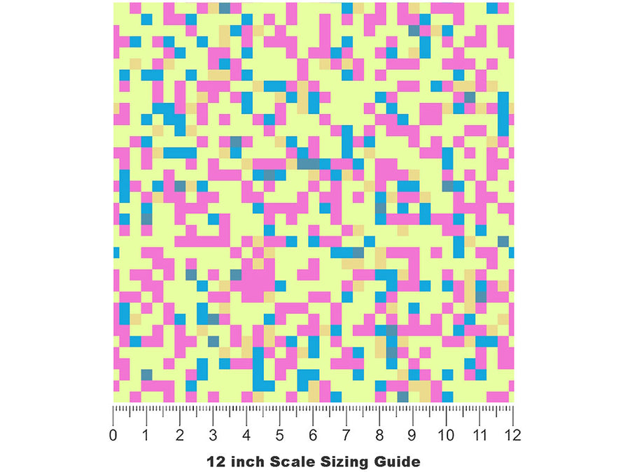 Kalamata Olive Pixel Vinyl Film Pattern Size 12 inch Scale~Rwraps Kalamata Olive Pixel Sizing Chart~2