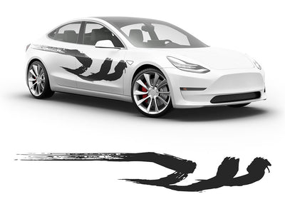 3M Black Kanji Body Graphic~Full Side Auto Decal Kit~0