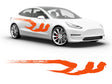 3M Bright Orange Kanji Body Graphic~Full Side Auto Decal Kit~0