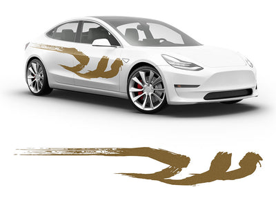 3M Gold Kanji Body Graphic~Full Side Auto Decal Kit~0