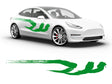 3M Bright Green Kanji Body Graphic~Full Side Auto Decal Kit~0