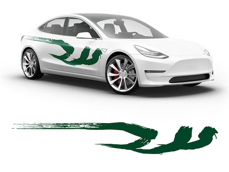 3M Dark Green Kanji Body Graphic~Full Side Auto Decal Kit~0