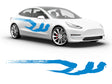3M Light Blue Kanji Body Graphic~Full Side Auto Decal Kit~0