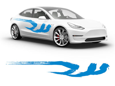 3M Light Blue Kanji Body Graphic~Full Side Auto Decal Kit~0