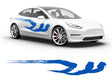 3M Azure Blue Kanji Body Graphic~Full Side Auto Decal Kit~0