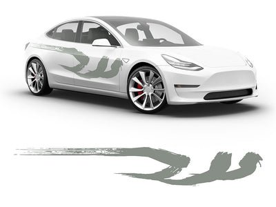 3M Light Gray Kanji Body Graphic~Full Side Auto Decal Kit~0