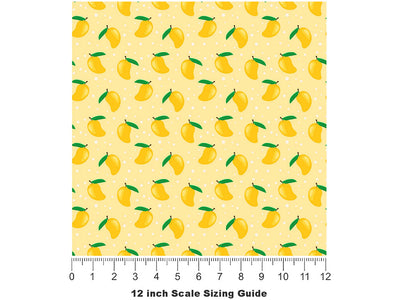 Keitt Cultivar Fruit Vinyl Film Pattern Size 12 inch Scale~Rwraps Keitt Cultivar Fruit Sizing Chart~2