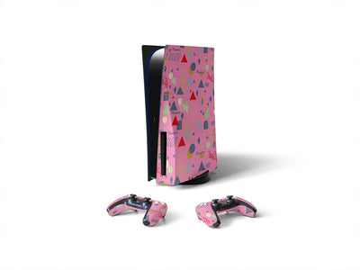 kept woman abstract geometric Sony PS5 DIY Skin