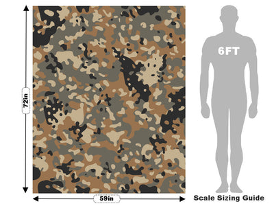 Khaki Woodland Camouflage Vehicle Wrap Scale~Rwraps Series 914 Khaki Woodland Camouflage Measurements~2