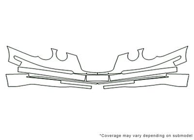 amanti 3M Clear Bra Bumper Precut PPF Diagram