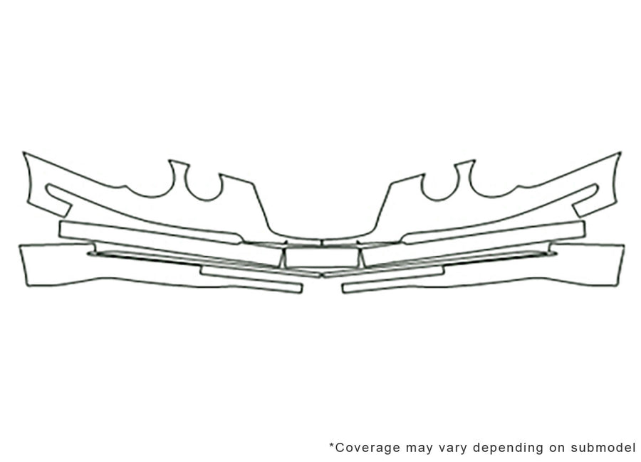 amanti 3M Clear Bra Bumper Precut PPF Diagram