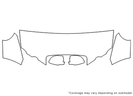 amanti 3M Clear Bra Hood Precut PPF Diagram
