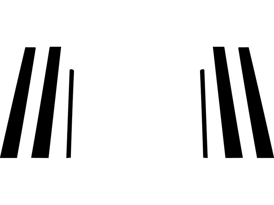 kia amanti 2004-2009 Brushed Aluminum Black Pillar Trim Diagram