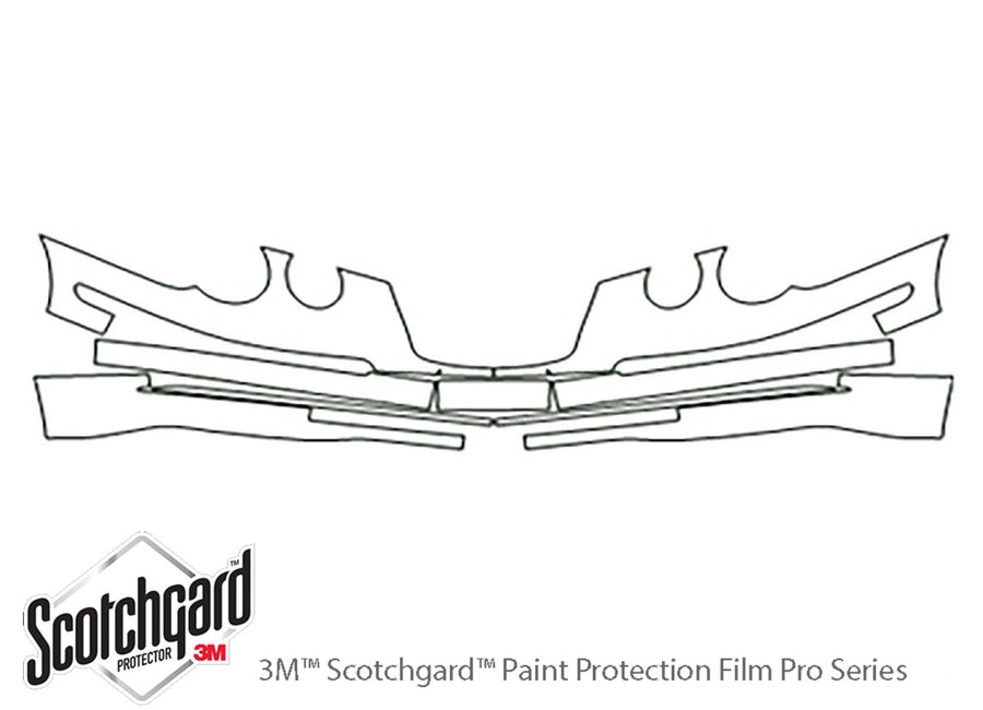 amanti 3M Clear Bra Bumper Precut PPF Diagram