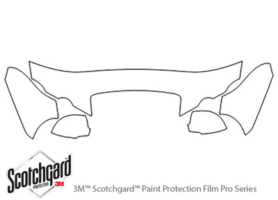 amanti 3M Clear Bra Hood Precut PPF Diagram