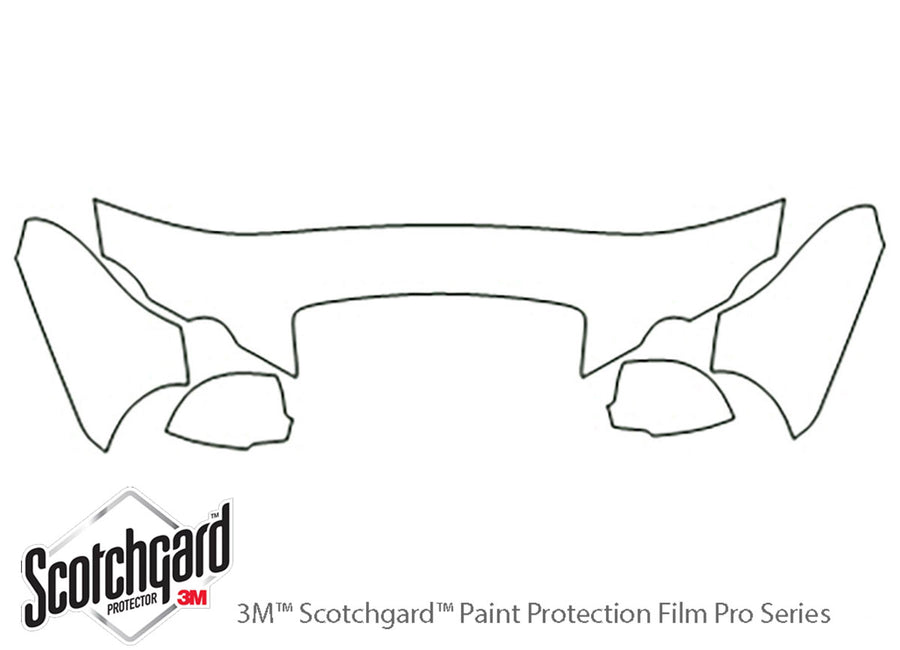 amanti 3M Clear Bra Hood Precut PPF Diagram