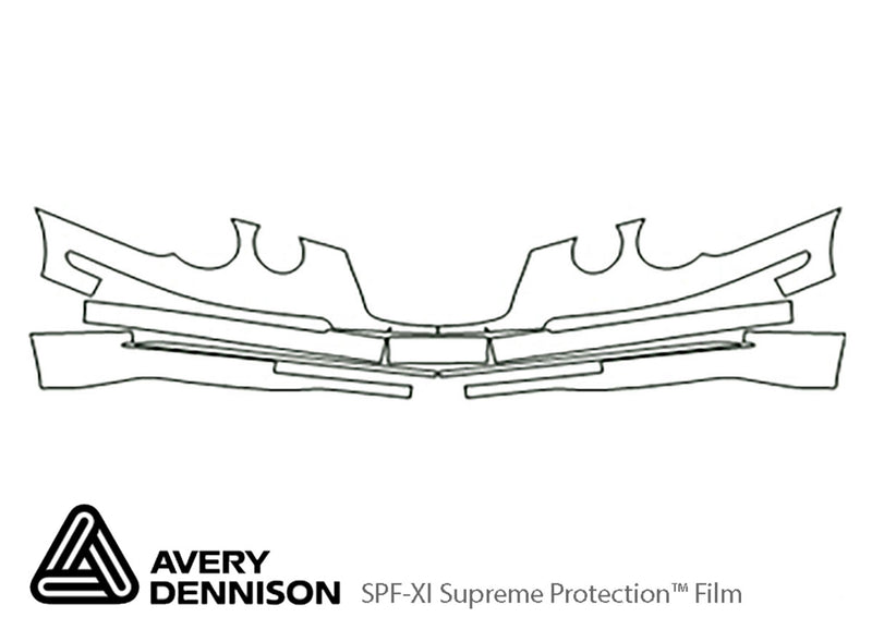 amanti Avery Dennison Clear Bra Bumper Precut PPF Diagram