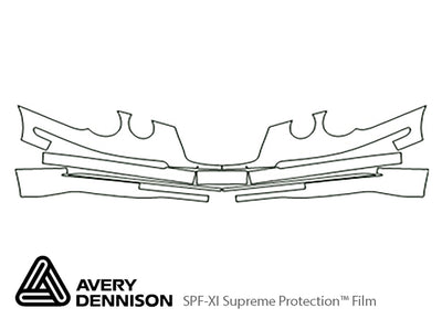 amanti Avery Dennison Clear Bra Bumper Precut PPF Diagram