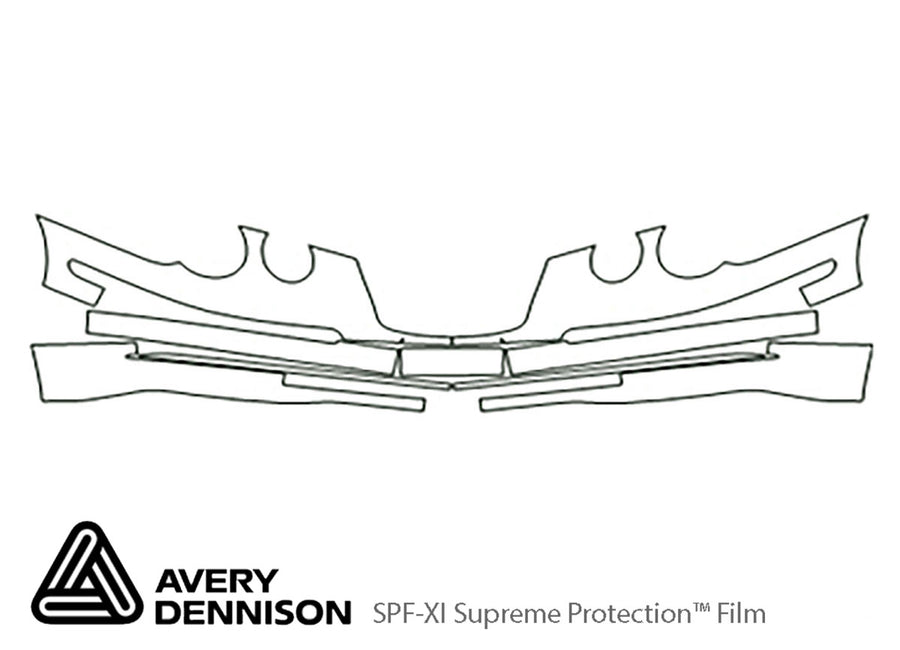 amanti Avery Dennison Clear Bra Bumper Precut PPF Diagram