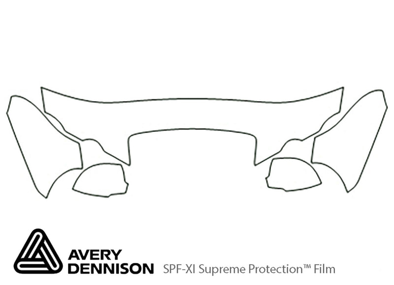 amanti Avery Dennison Clear Bra Hood Precut PPF Diagram
