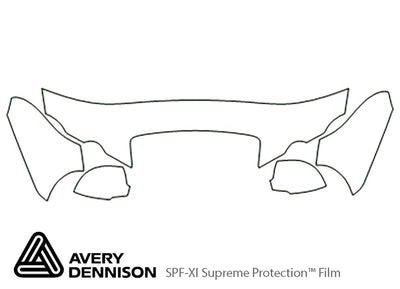 amanti Avery Dennison Clear Bra Hood Precut PPF Diagram