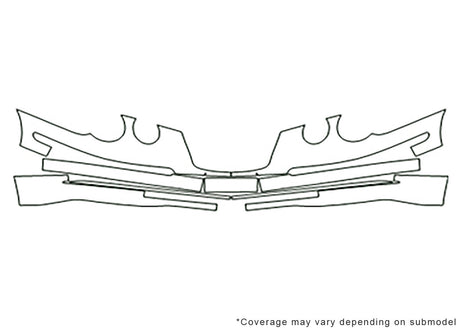 amanti 3M Clear Bra Bumper Precut PPF Diagram