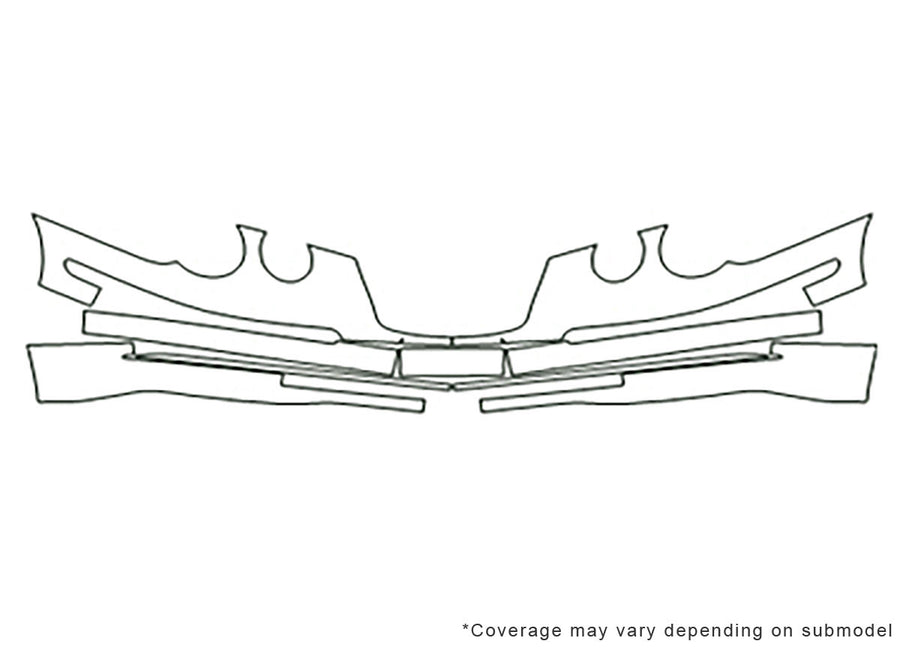 amanti 3M Clear Bra Bumper Precut PPF Diagram