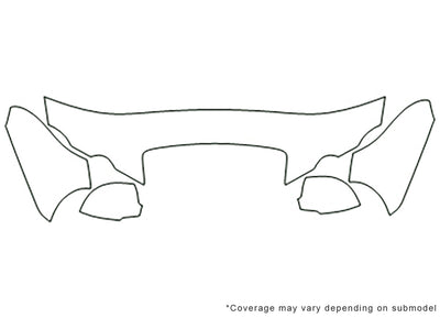 amanti 3M Clear Bra Hood Precut PPF Diagram