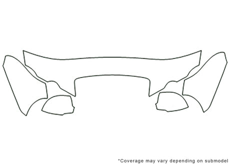 amanti 3M Clear Bra Hood Precut PPF Diagram