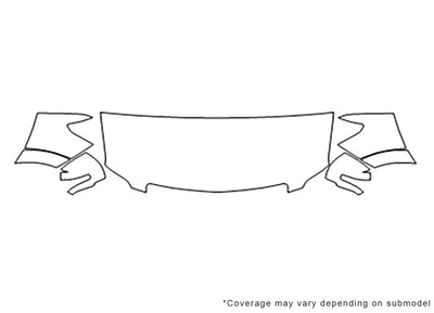 borrego 3M Clear Bra Hood Precut PPF Diagram