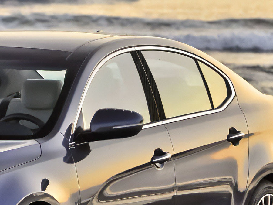 kia cadenza 2014-2016 Brushed Aluminum Black Pillar Cover Diagram