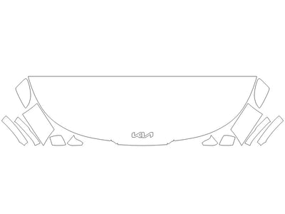 carnival 3M Clear Bra Hood Precut PPF Diagram