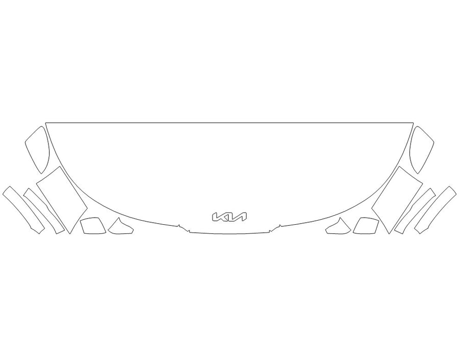 carnival 3M Clear Bra Hood Precut PPF Diagram