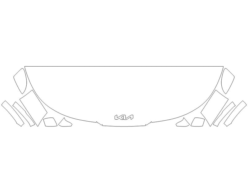 carnival Avery Dennison Clear Bra Hood Precut PPF Diagram
