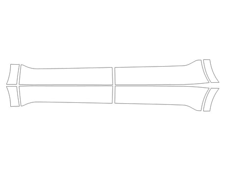 carnival 3M Clear Bra Door Cup Precut PPF Diagram
