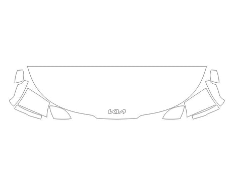 carnival 3M Clear Bra Hood Precut PPF Diagram