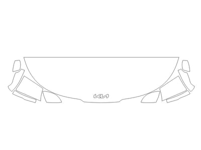 carnival Avery Dennison Clear Bra Hood Precut PPF Diagram