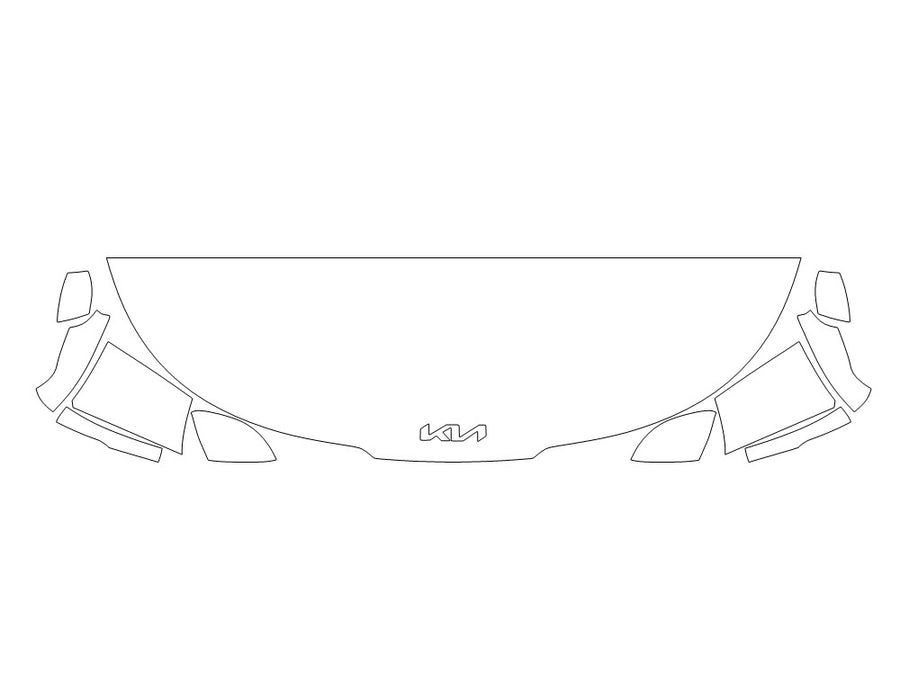 carnival Avery Dennison Clear Bra Hood Precut PPF Diagram