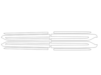 carnival 3M Clear Bra Door Cup Precut PPF Diagram