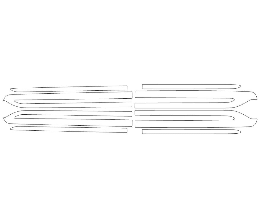 carnival 3M Clear Bra Door Cup Precut PPF Diagram